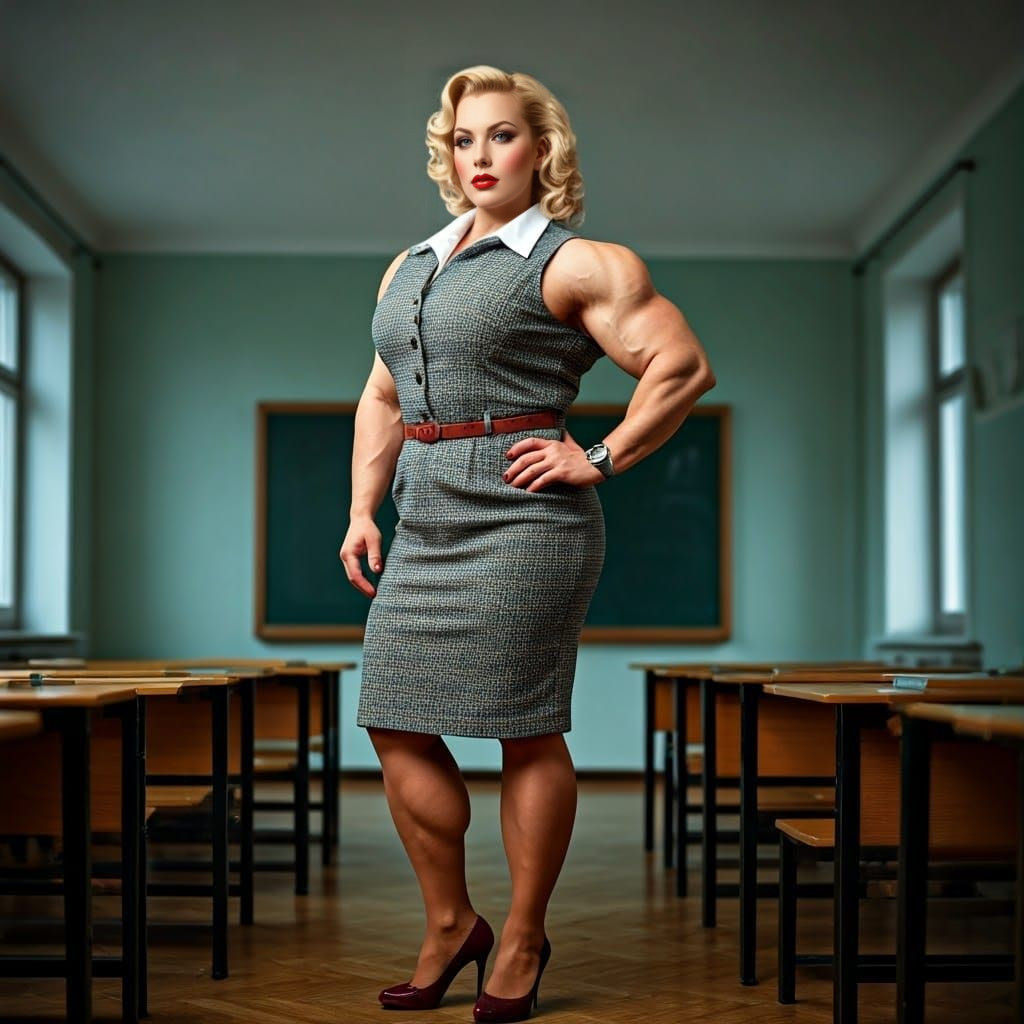 A Swedish Schoolteacher Exudes Confidence in Vintage Attire