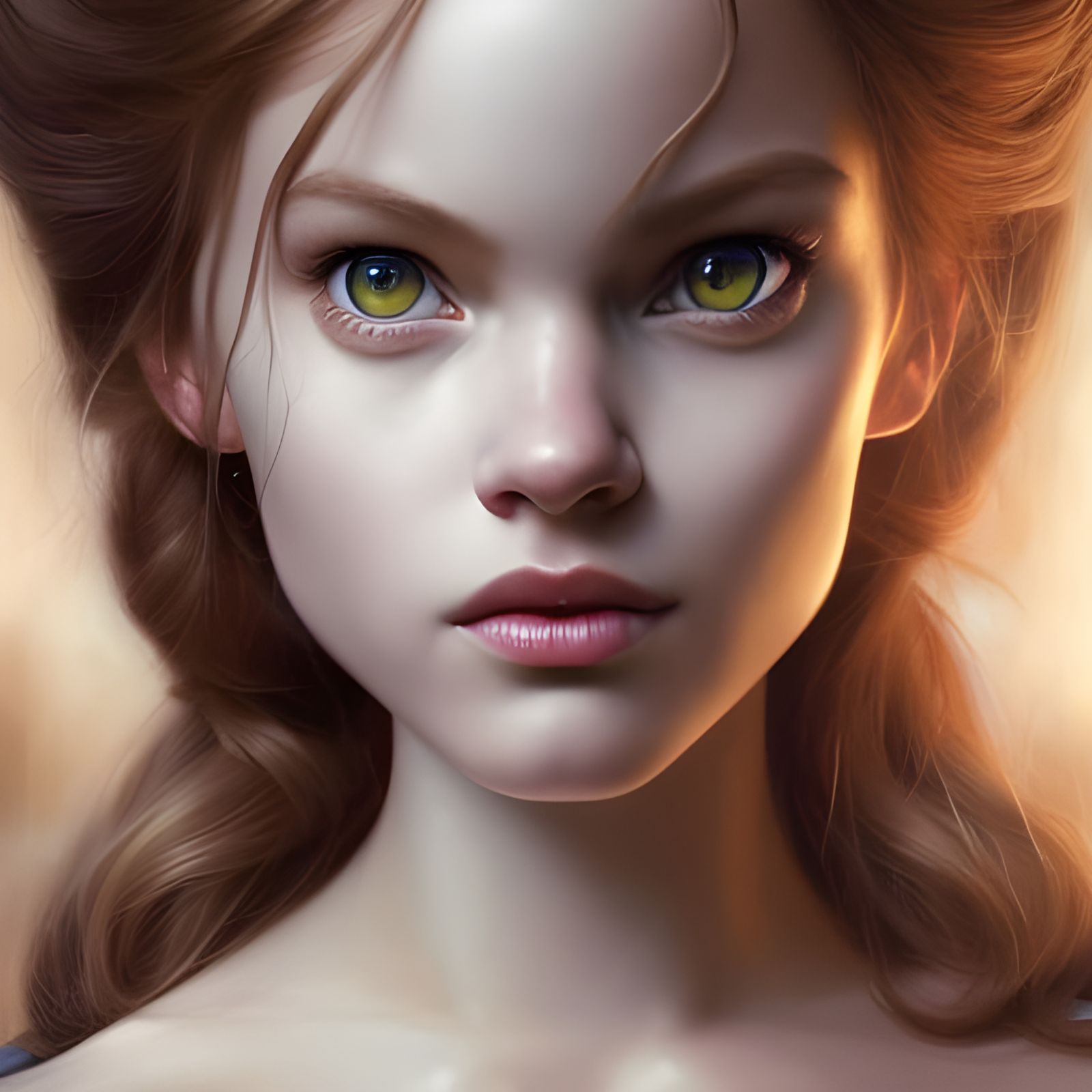 Detailed Belle Portrait in Hyperrealistic Digital Art