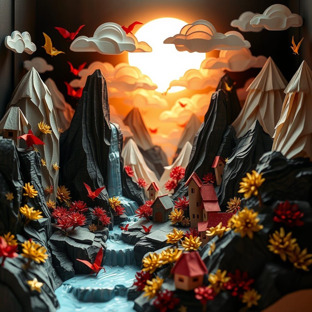 Origami Dreamworld: Paper Creatures in 3D Art Style