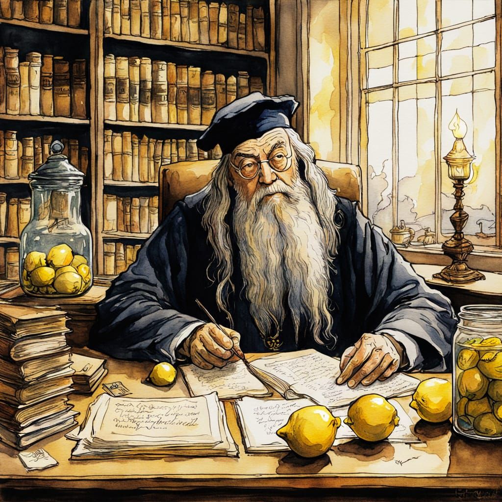 When with a series of *pops* his entire supply of sherbet le...