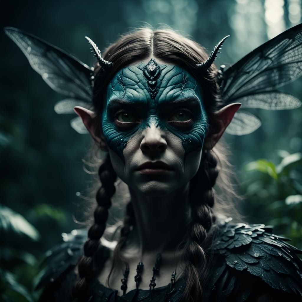 Dark Evil Fairy in Epic Realism, 8K