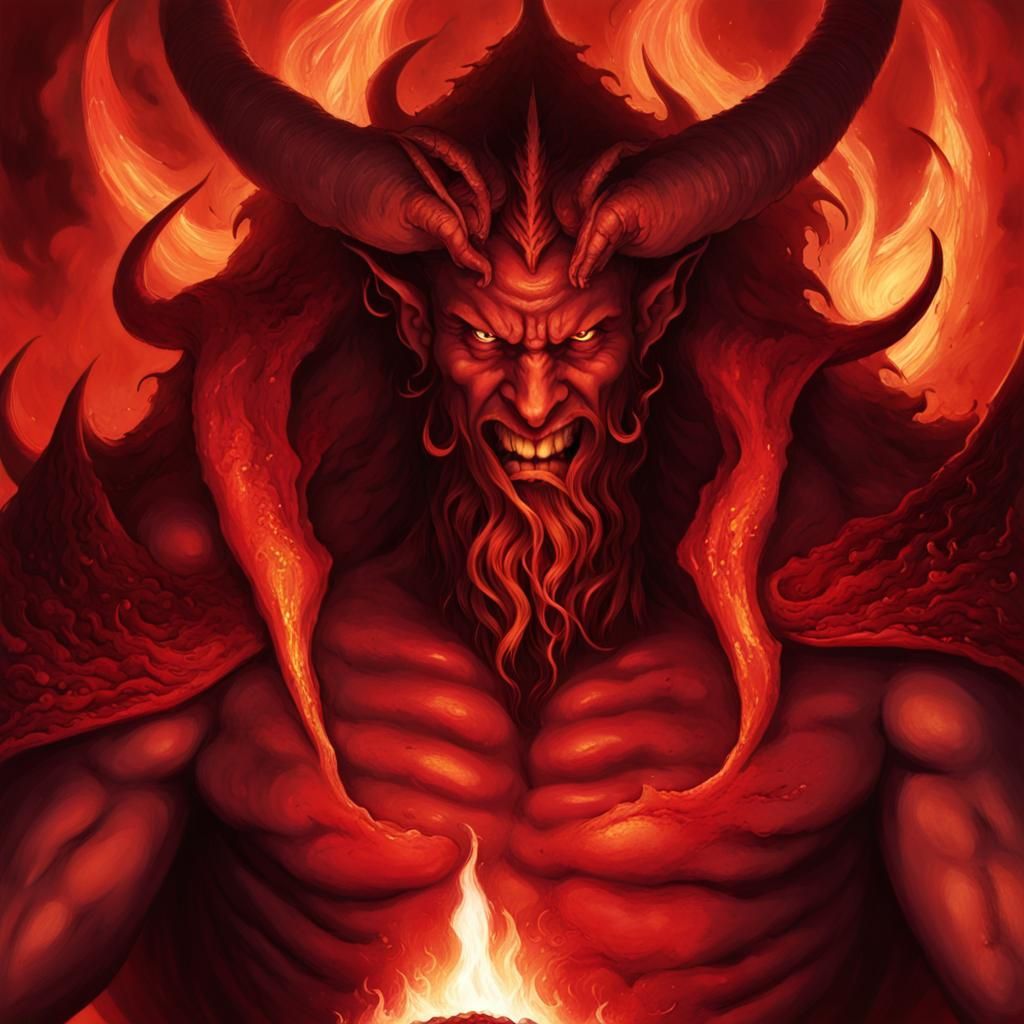 Fearsome Asmodeus: Crimson Demon of Terror