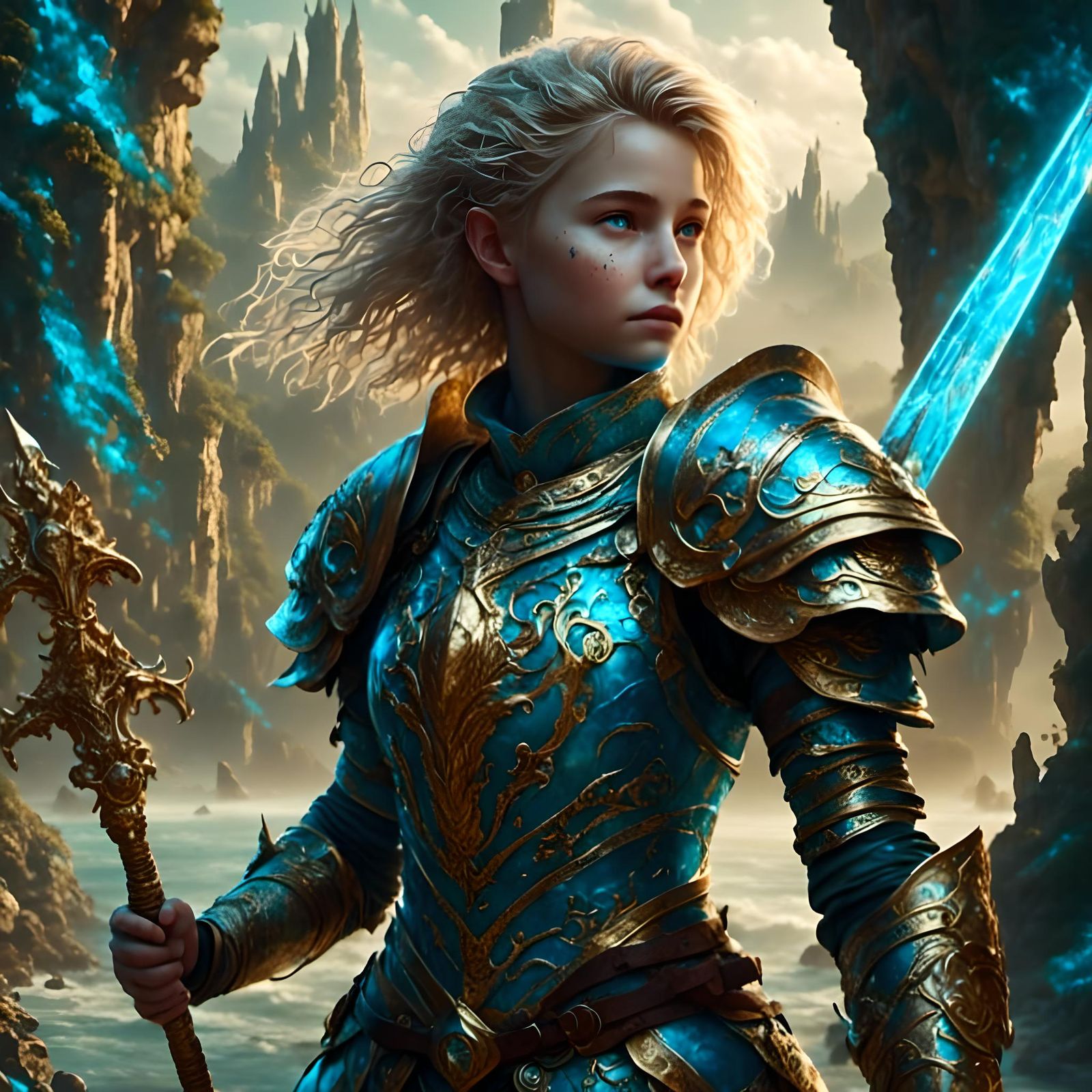 Hyperrealistic Halfling Fighter of the Astral Sea