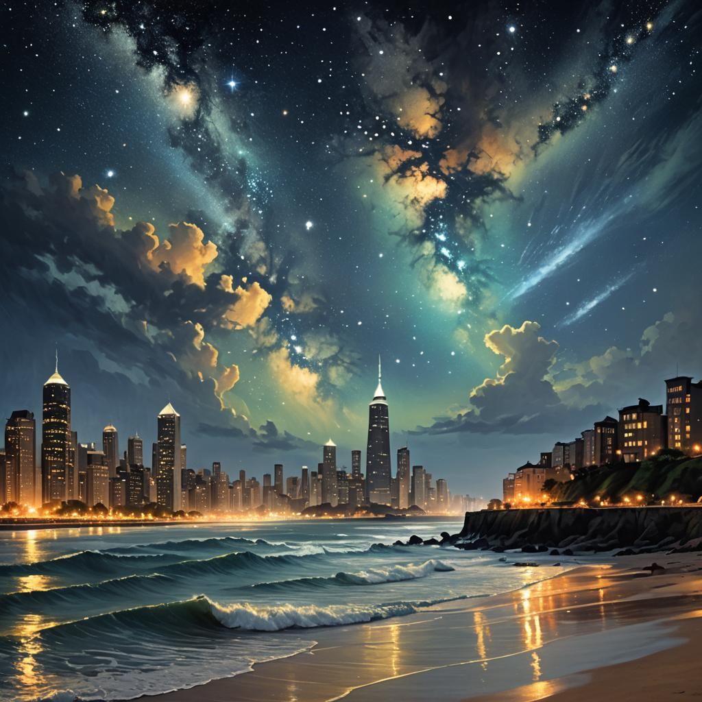 Oceanfront City Pulsating with Life