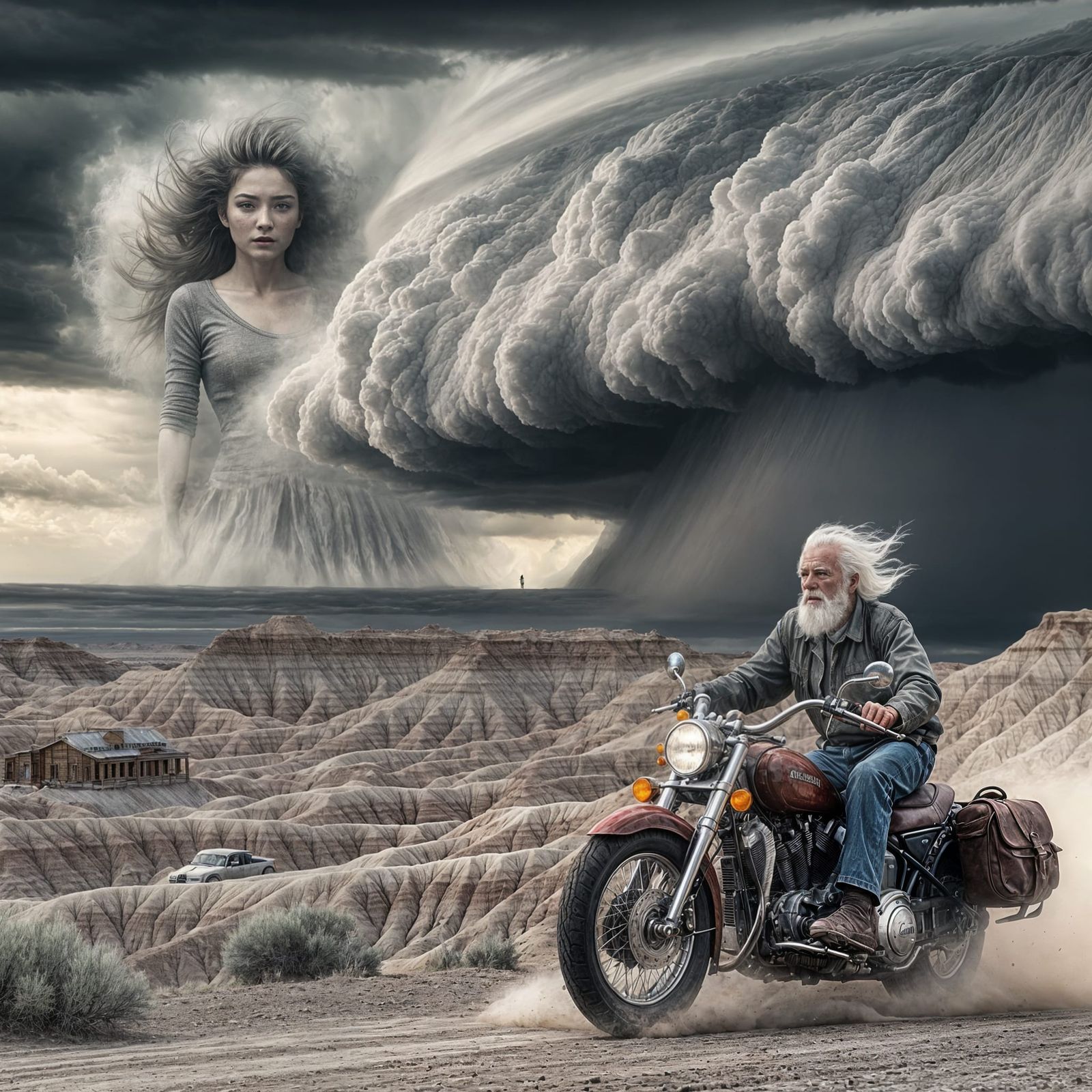 A Stormy Encounter in the Badlands