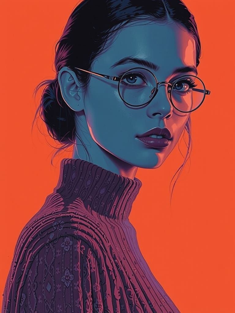 Ethereal Woman in Dreamy, Symbolist Style