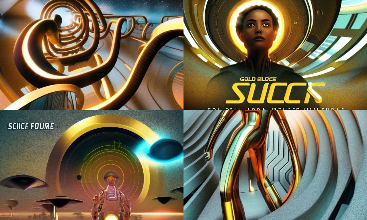 Futuristic Sci-Fi Cityscape at Golden Hour