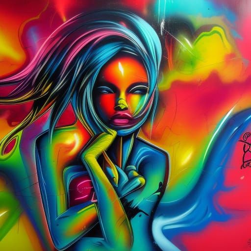 Consciousness Graffiti Art in Splash Style