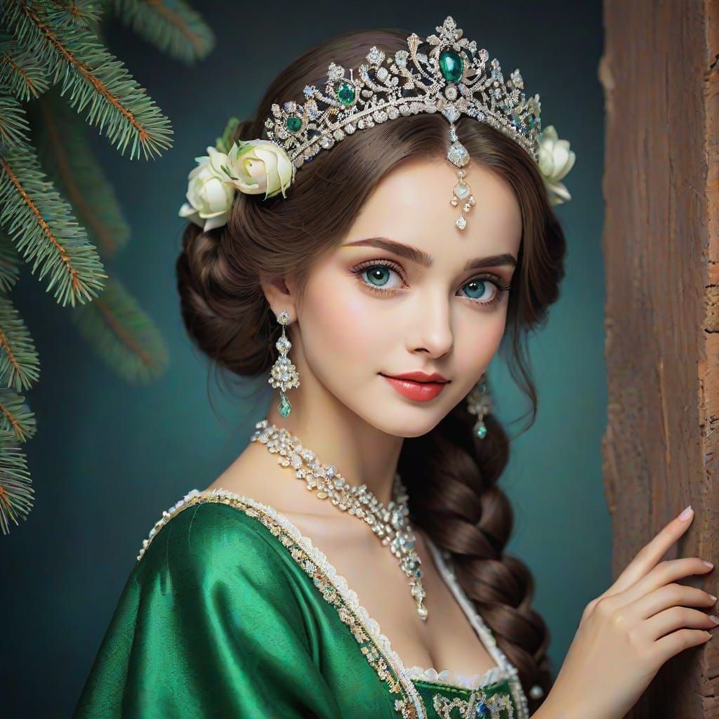 Woman and Child in Tulip Field on Sunny Day