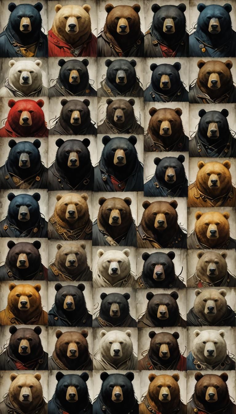 Demonic Cyborg Bears Battle in Hyperspace