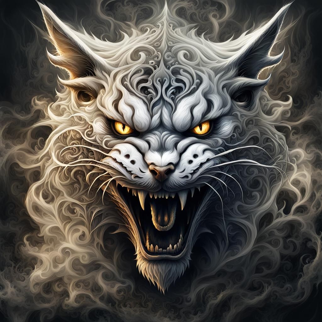 Smoky Demon Cat Mutation in Ultra High Detail