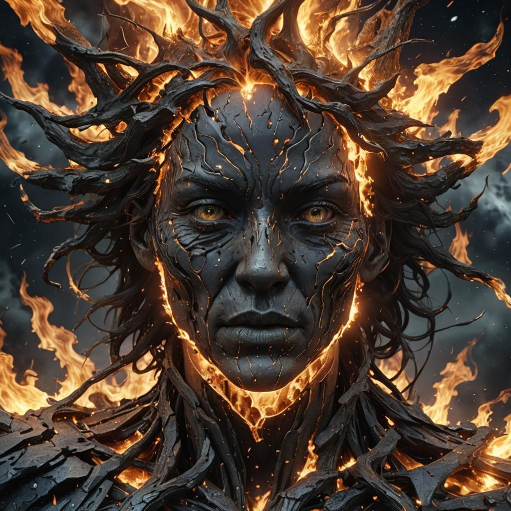 The Face of Creation and Destruction: In an eternal cycle,
 ...