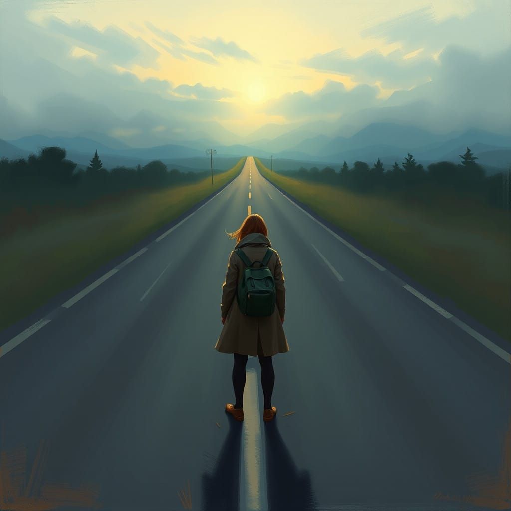 A Solo Traveler Stands at the Crossroads of Life