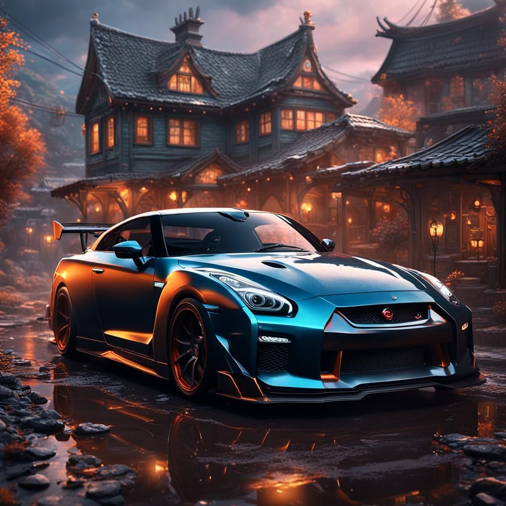 GTR in Town: Detailed Matte Painting
