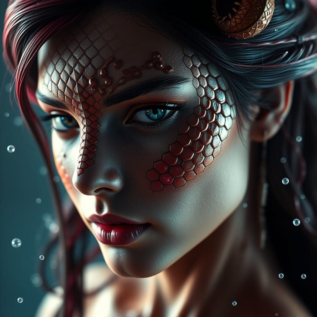 Enchanted Warrior Emerges from Fantasy Depths