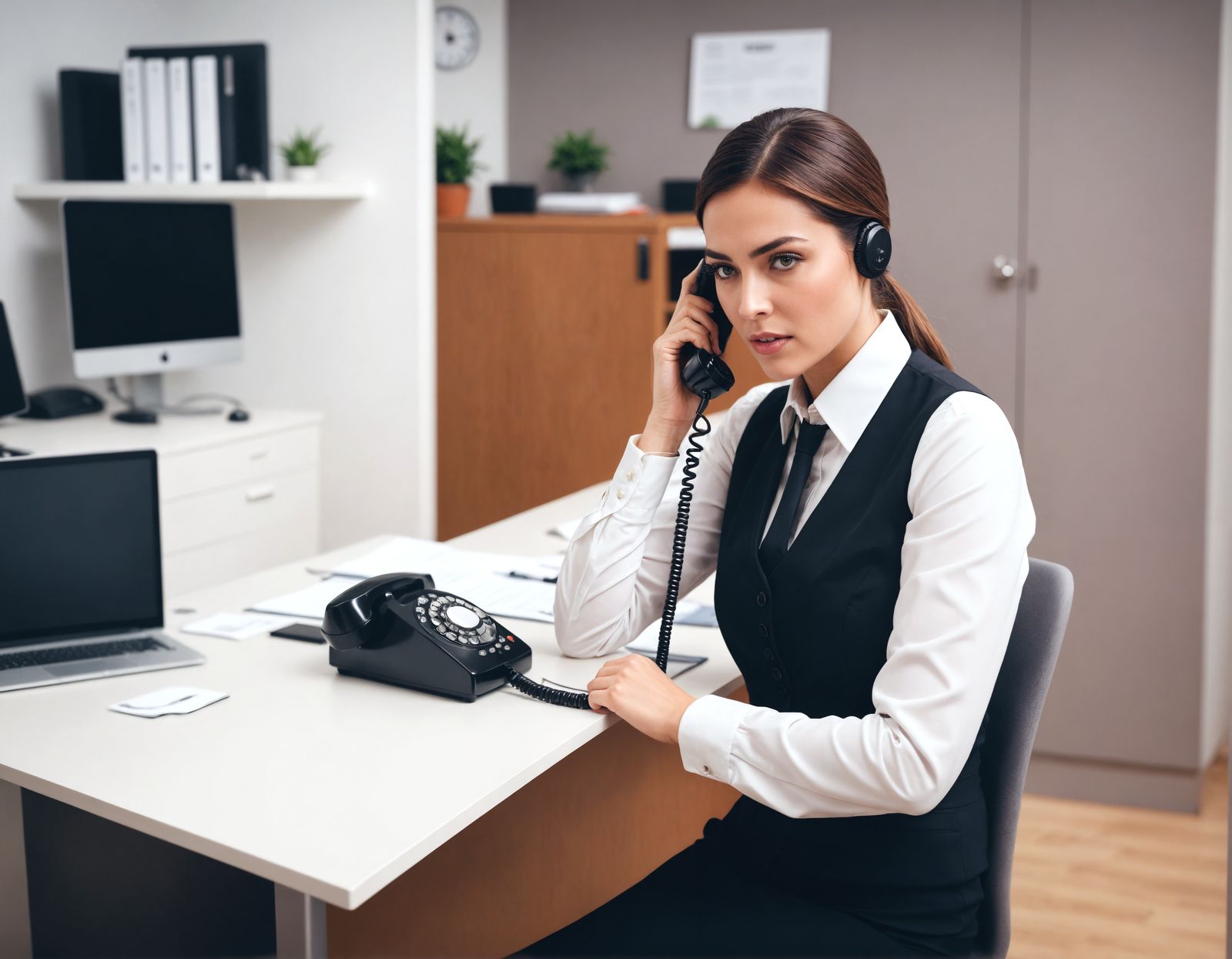 Hyperrealistic Office Scene in Cinematic Style