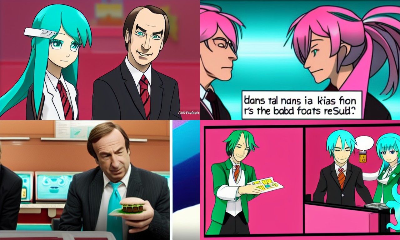 Saul Goodman and Hatsune Miku at Arby's