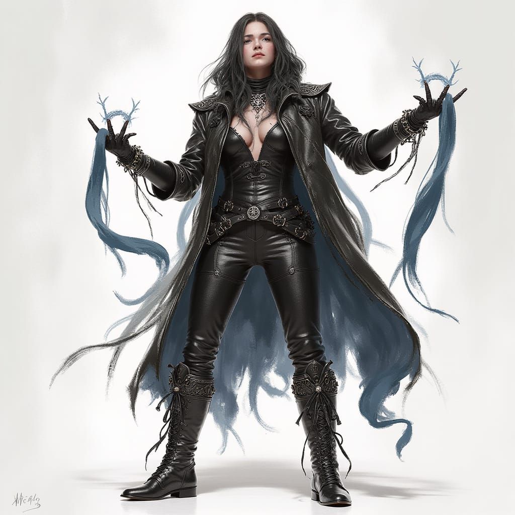 Supervillain with Epic Boots in Comic Book Style