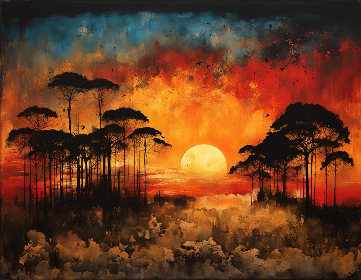 Dark Africa nightfall