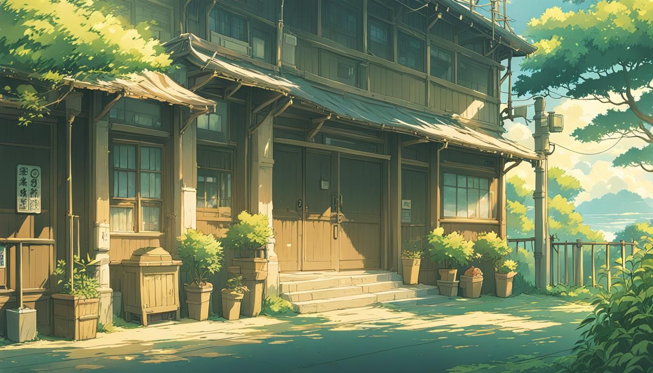 Studio Ghibli Style Anime Background