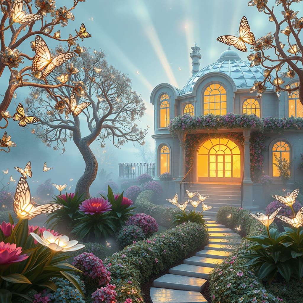 Diamond Botanical Garden in Art Nouveau Style