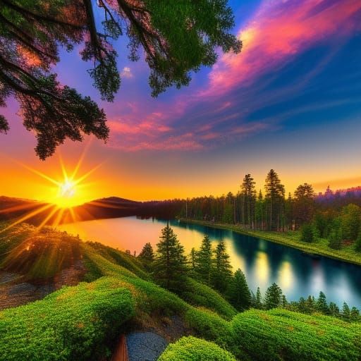 Photorealistic Cell Phone Case in Kinkade Style