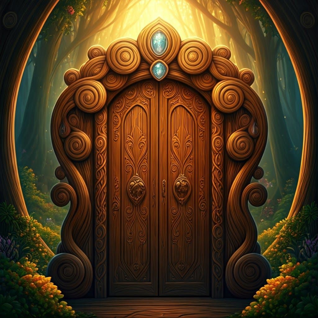 Enchanted Door to a Mystical Realm