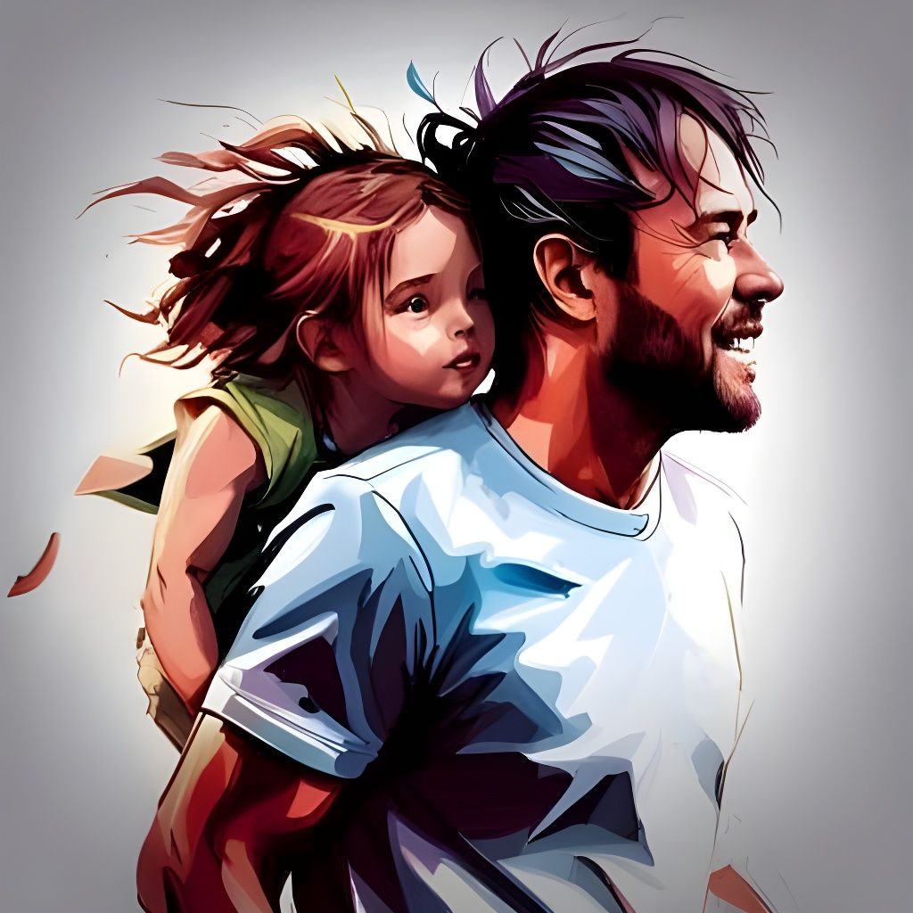 AI Generated Father and Daughter Image