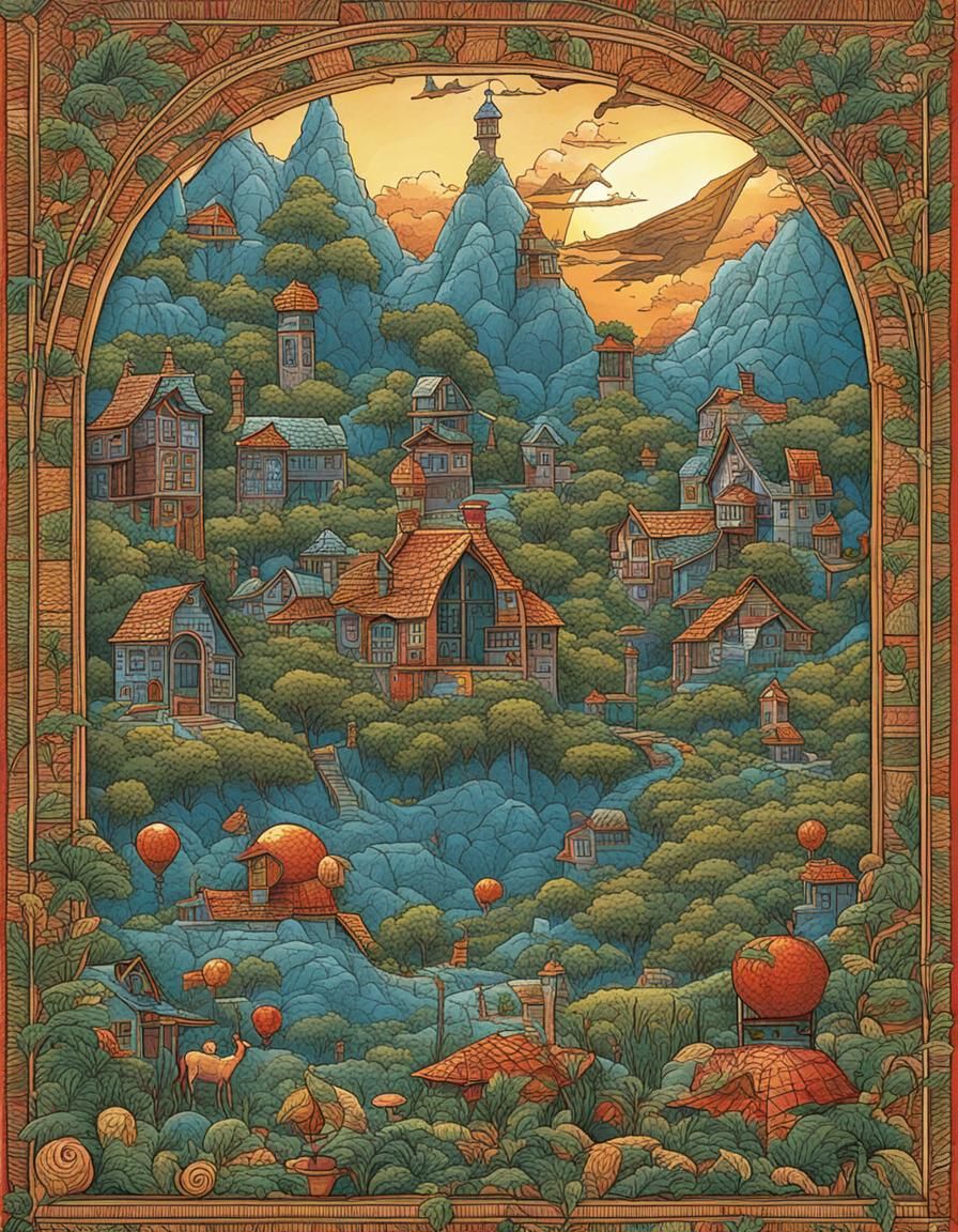 Vibrant Southern Scene in Expressive Style