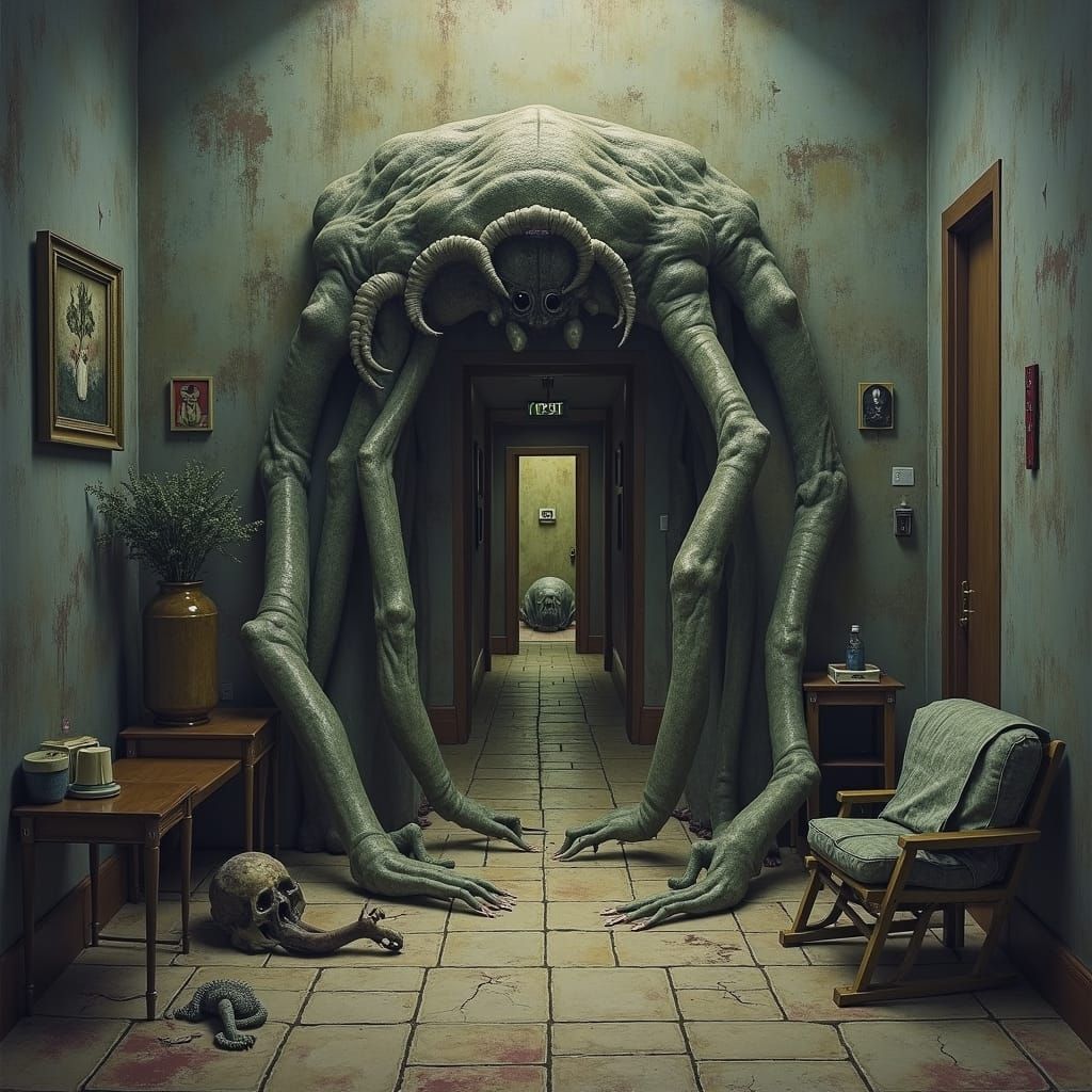 Surreal Horror Hospital Scene