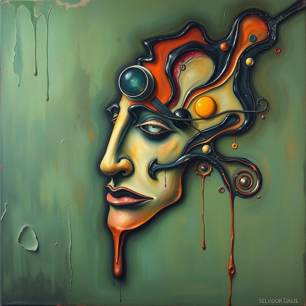 Surreal Melting Canvas in Salvador Dali Style