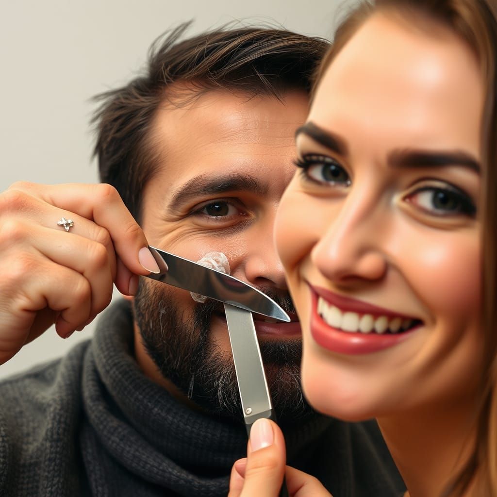 Intimate Shave: A Moment of Trust and Tension