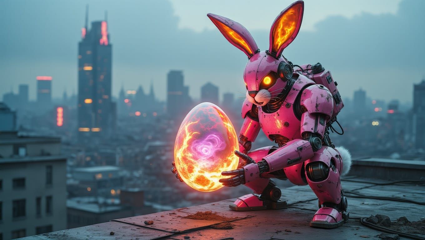 Cyber Easter Bunny Warrior