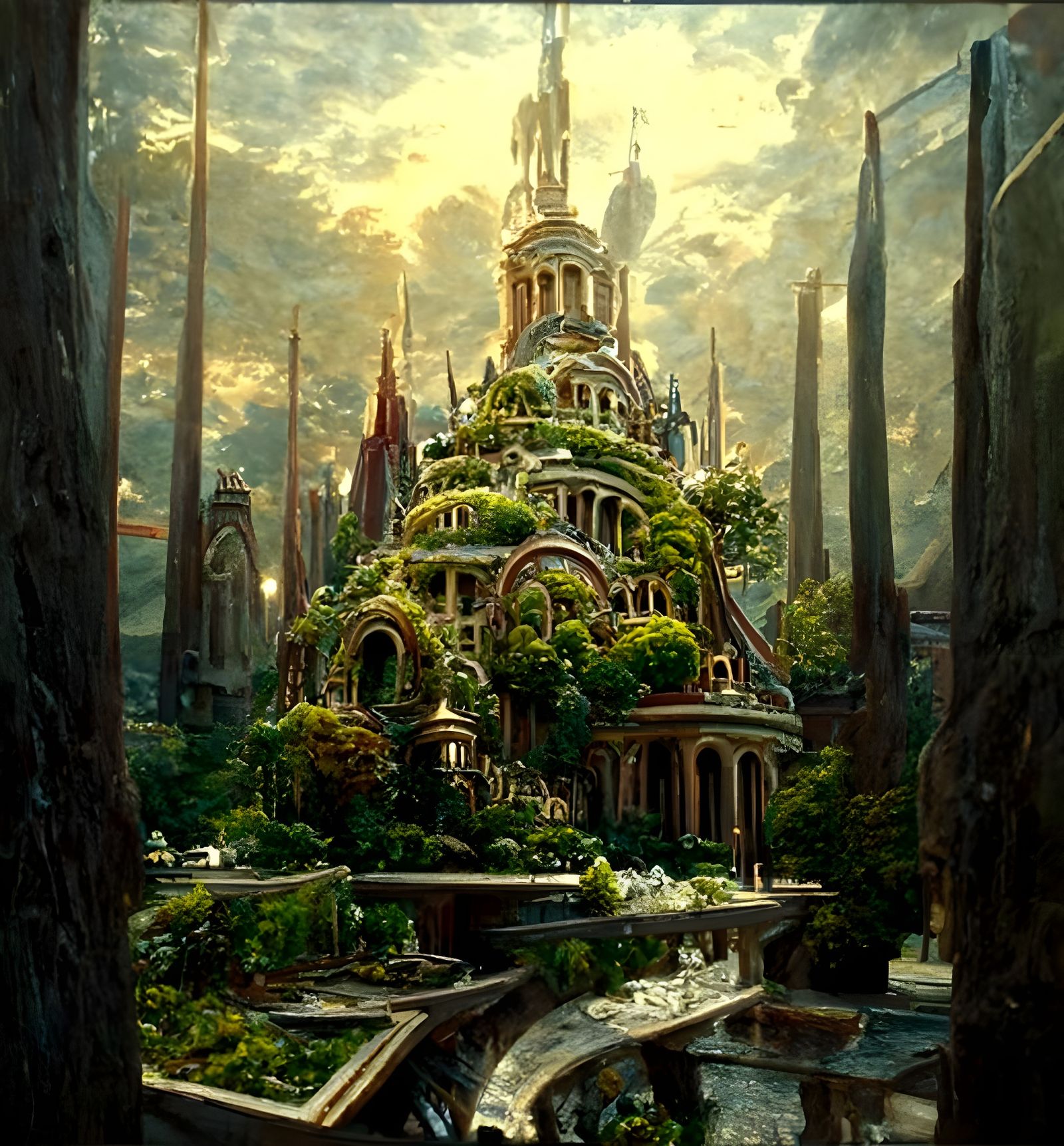 Elaborate Futuristic Architecture in Photorealistic Style