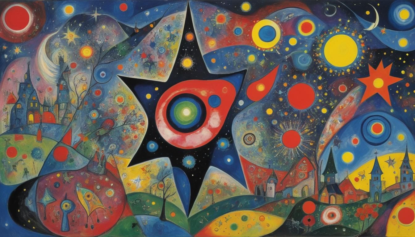 Vibrant Pop Art Sagittarius Star Stream