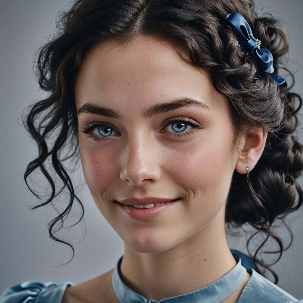 Smiling Princess Portrait in Studio Lighting