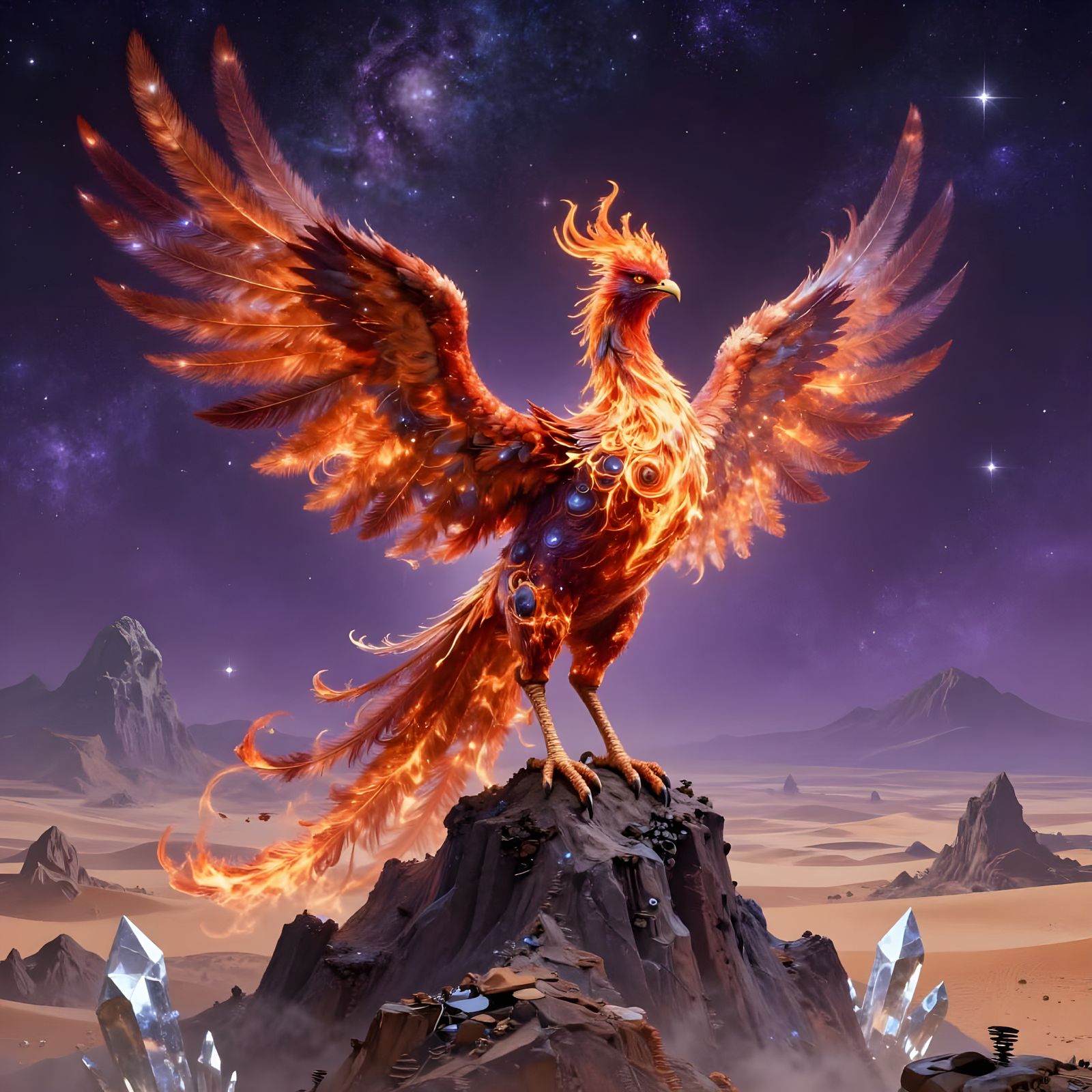 Majestic Phoenix of Galaxies on Alien Peak