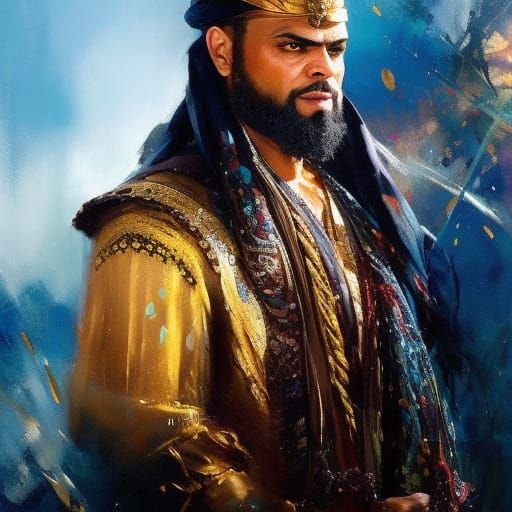 Sinbad the Sailor Portrait in Graffiti Art Style