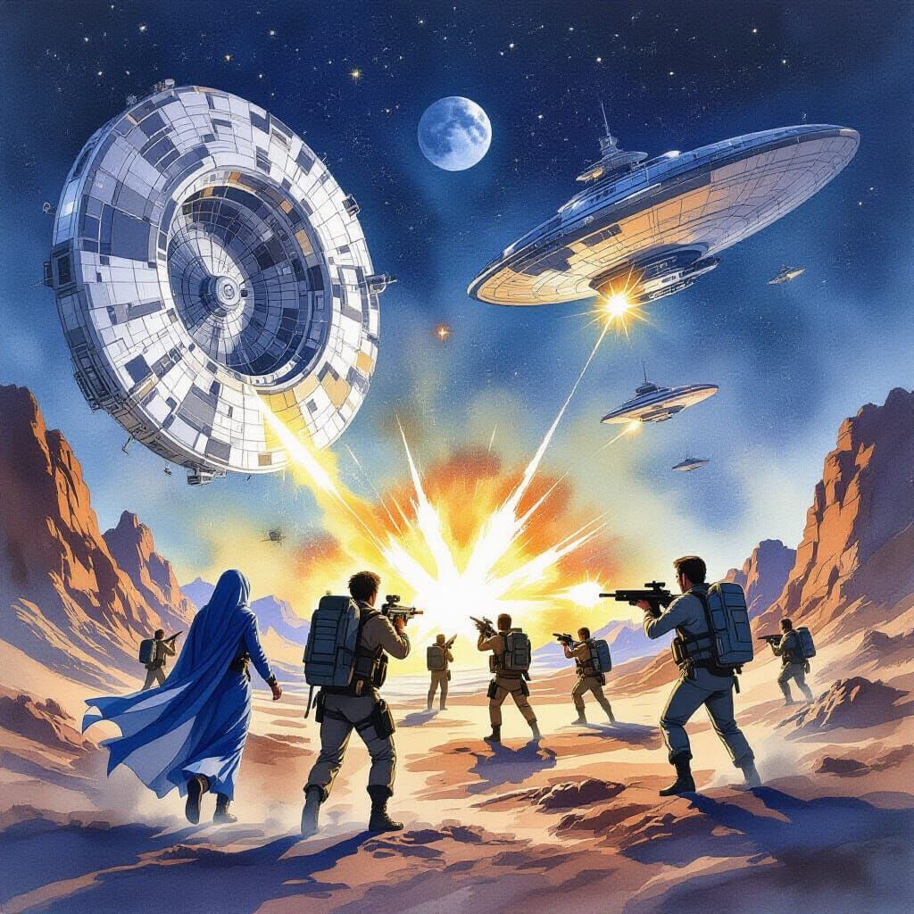 SG-1 Team Battles Goa'uld Ships in Earth Orbit