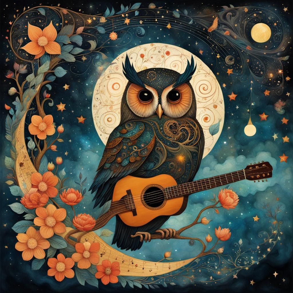 Owl Guitarist Plays Sweet Music to the Heavens