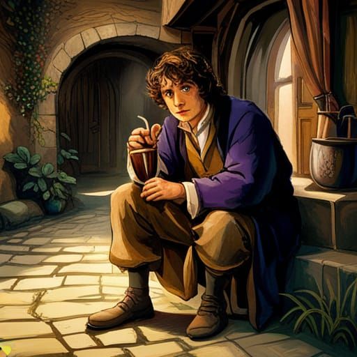 Weather-Beaten Man Listening Intently in Shadows