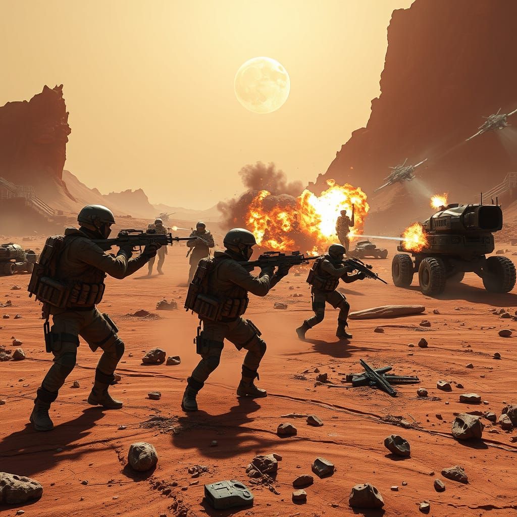 Battle-Hardened Rebels Clash with UEG Forces on Barren Mars ...