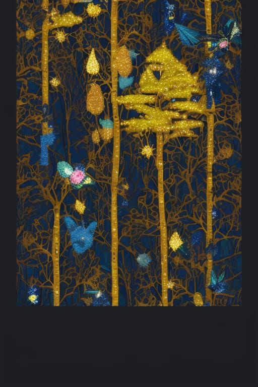 Enchanted Fairycore Forest: Maximalist Sparkly Scene