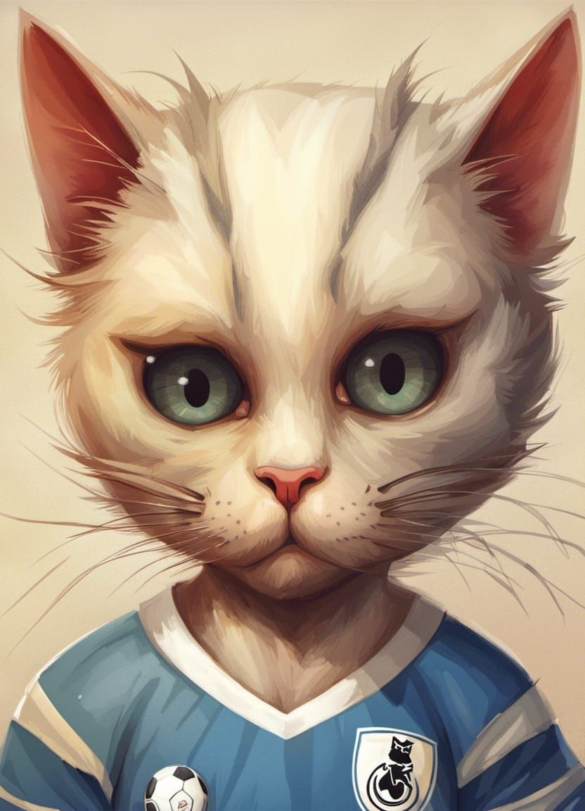 Sad Soccer Cat… Close-up.