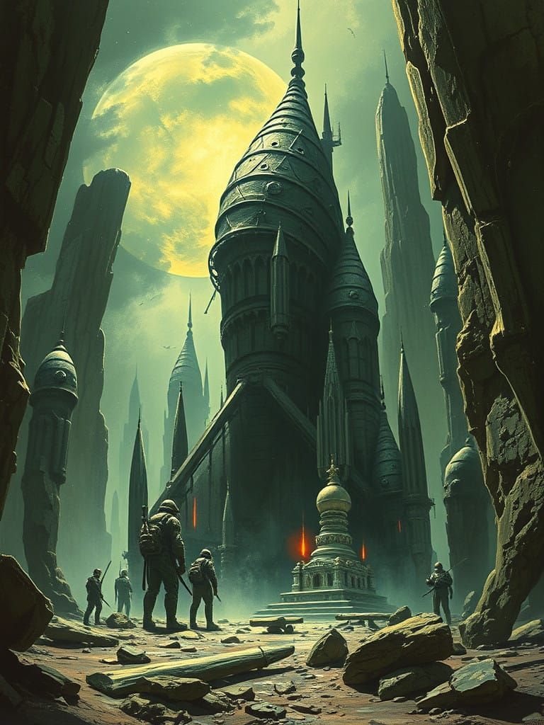 Humanoid Robot in a Futuristic Cityscape