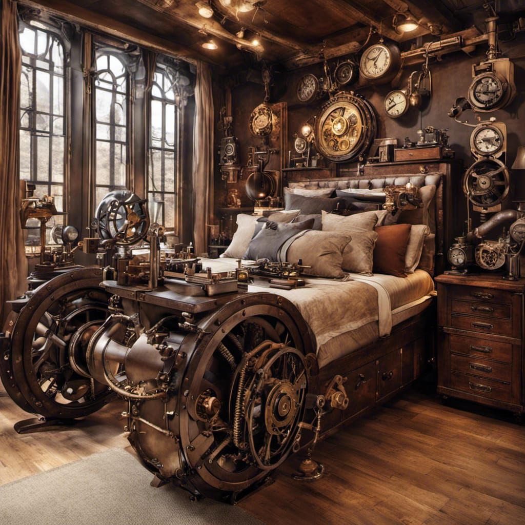 Steampunk Engine Dream Bedroom