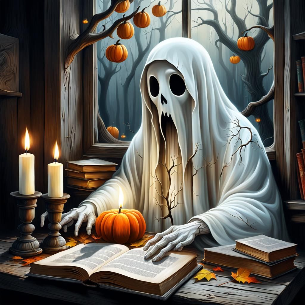 Mystical Ghost in Hyperrealistic Oil Painting