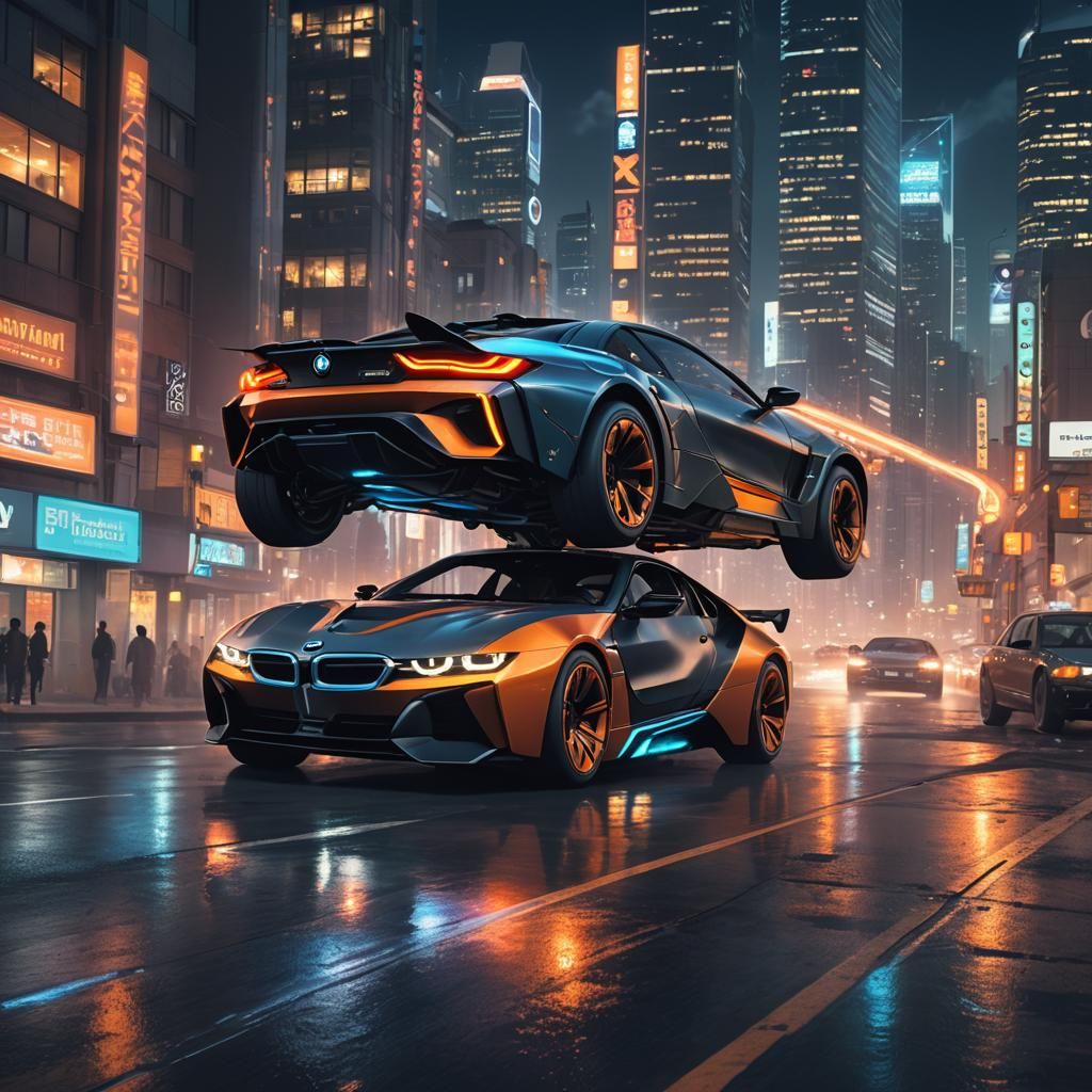 Futuristic Hovering BMW Concept Art