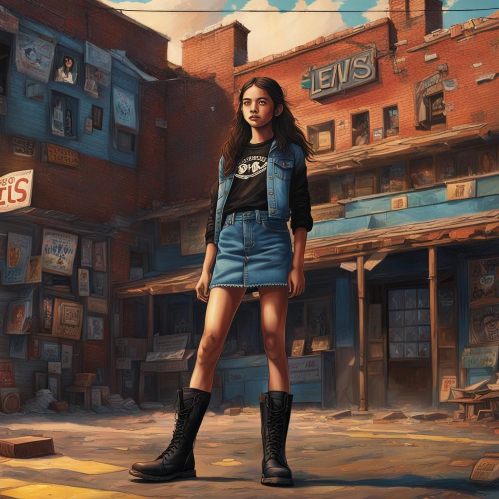 Magazine Cover Featuring Teenager, Detailed Digital Painting