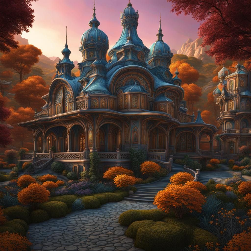 Gorean Lands: Art Nouveau Rococo Matte Painting